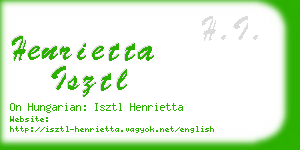 henrietta isztl business card